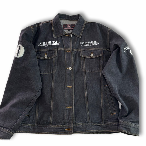 Jack Daniels jacket Old No. 7 RCR Black Denim Jean sz. XL New - Picture 2 of 7